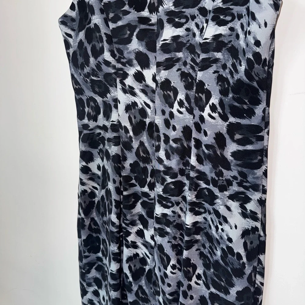 Black and Gray Patterned Women's Dress - Picture 5 of 5